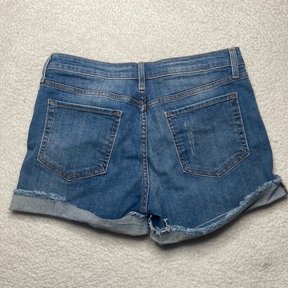 Just black Shorts raw hem folded Stretch Distressed Comfy Size 29 - Picture 5 of 7